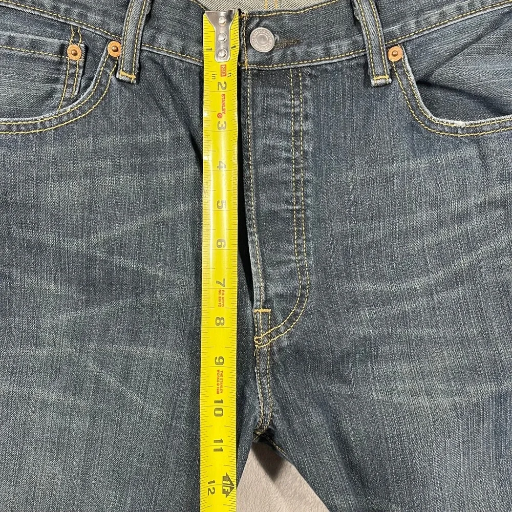 Levi's 501 Jeans Mens 34(33)x34(32) Dark Wash Straight Leg Button‎ Fly Denim